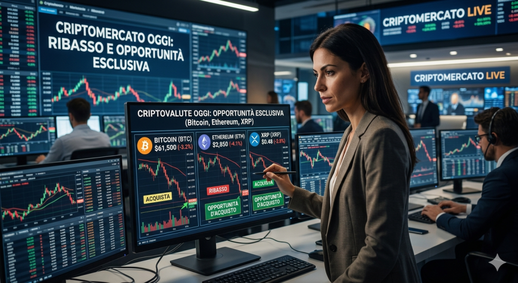 Criptovalute Oggi: Opportunità Esclusiva nel Ribasso di Bitcoin, Ethereum e XRP